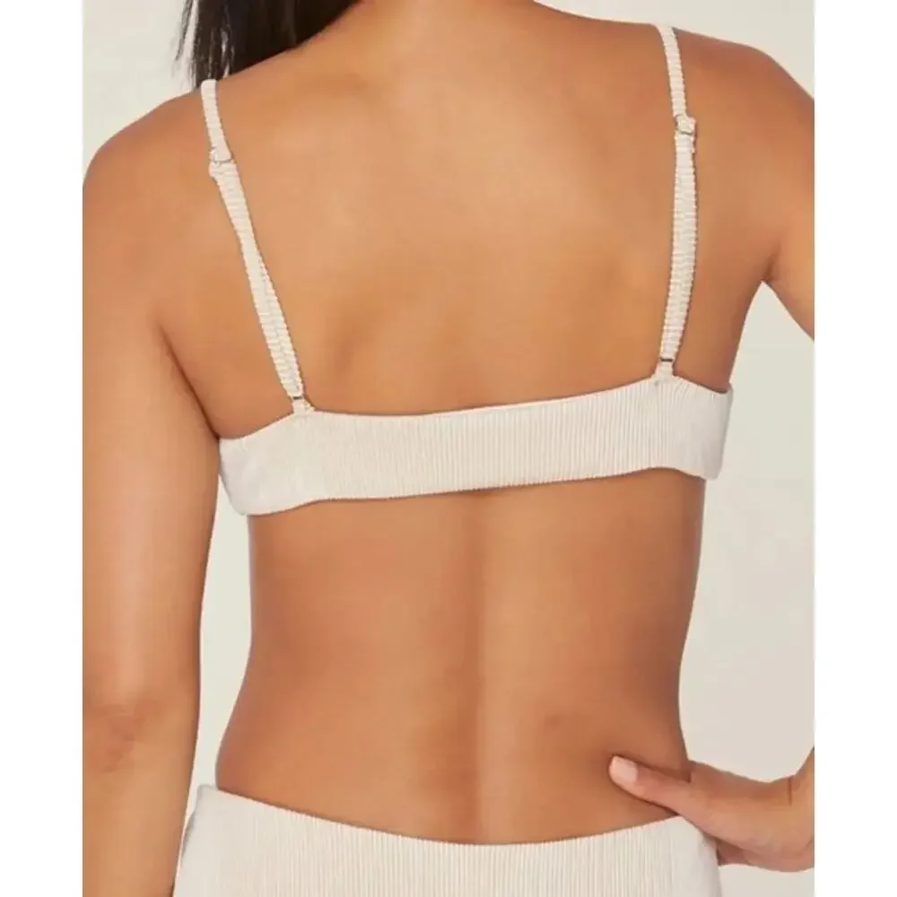 Andie Swim The Molokai Bikini Top White XL NWT